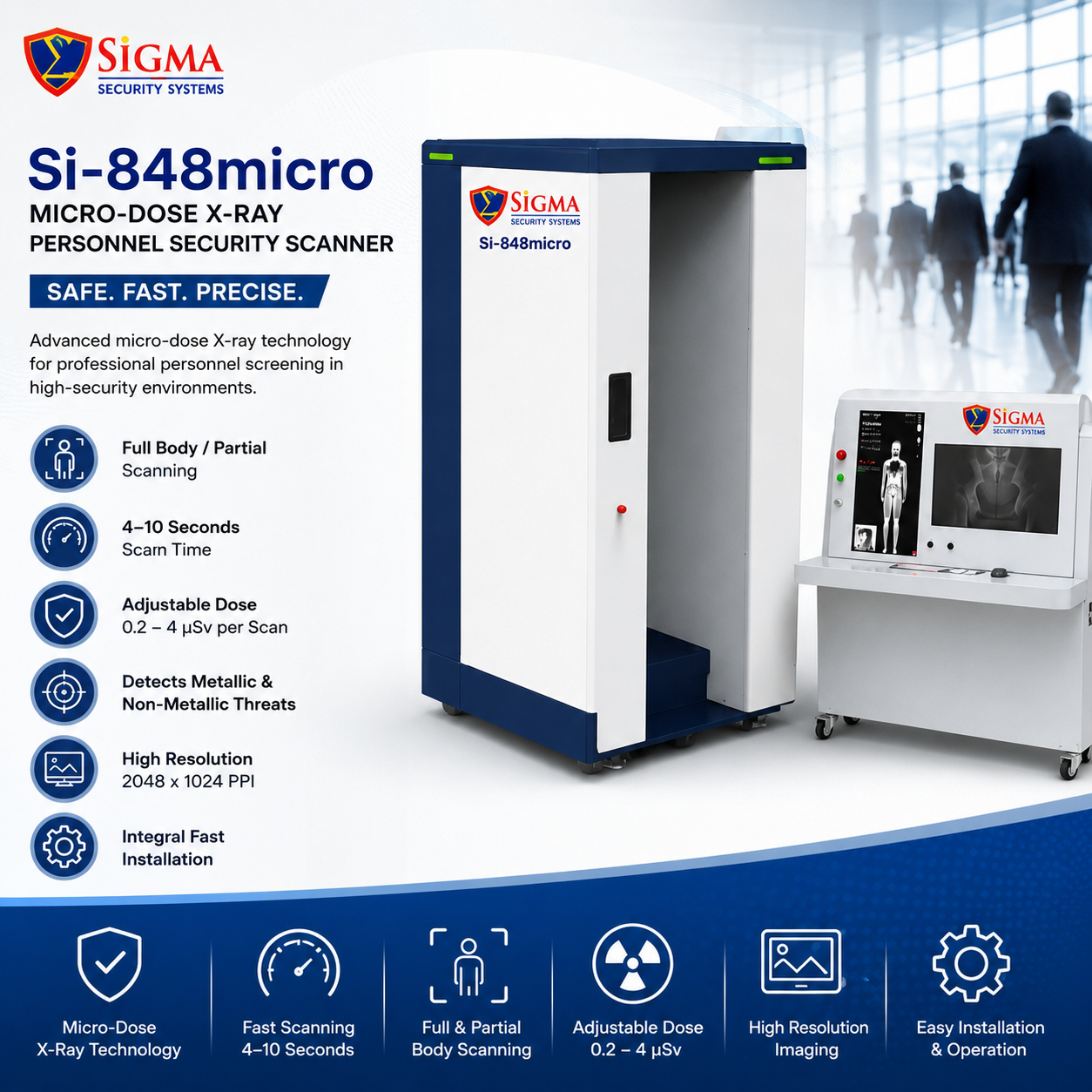 Sigma Si-848micro Micro-Dose X-Ray Personnel Security Scanner - Image 4